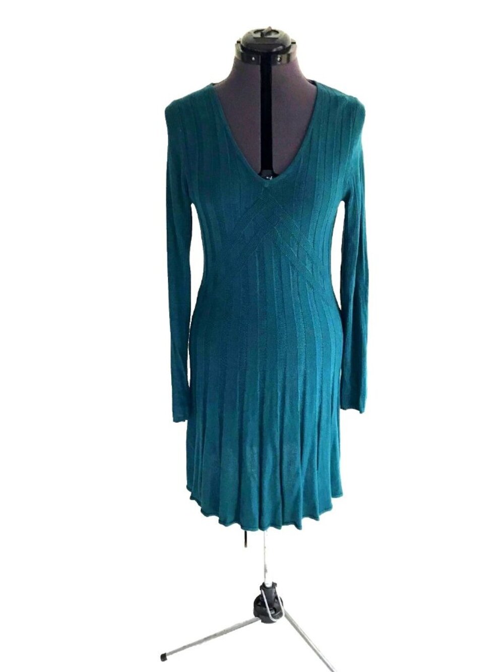 Max studio M Green Long Sleeved Sweater Dress, Size M